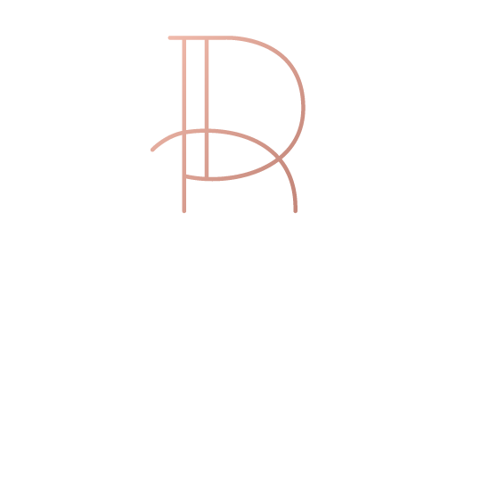 Rosa logo gradient icon with reversed text